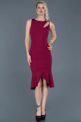 16724 Burgundy Cutout Mermaid Dress