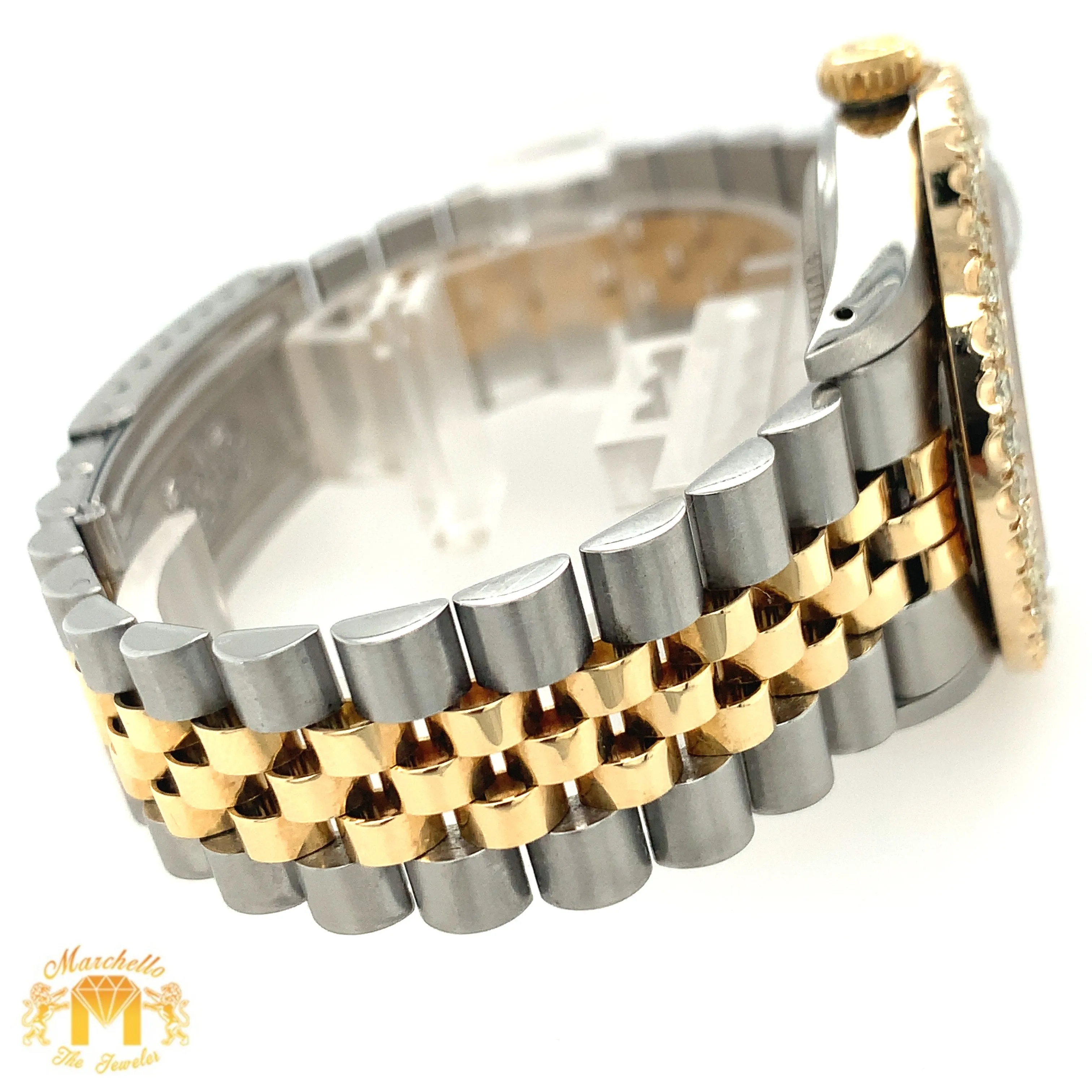 36mm Rolex Datejust Diamond Watch with Two-tone Jubilee Bracelet (quick-set)