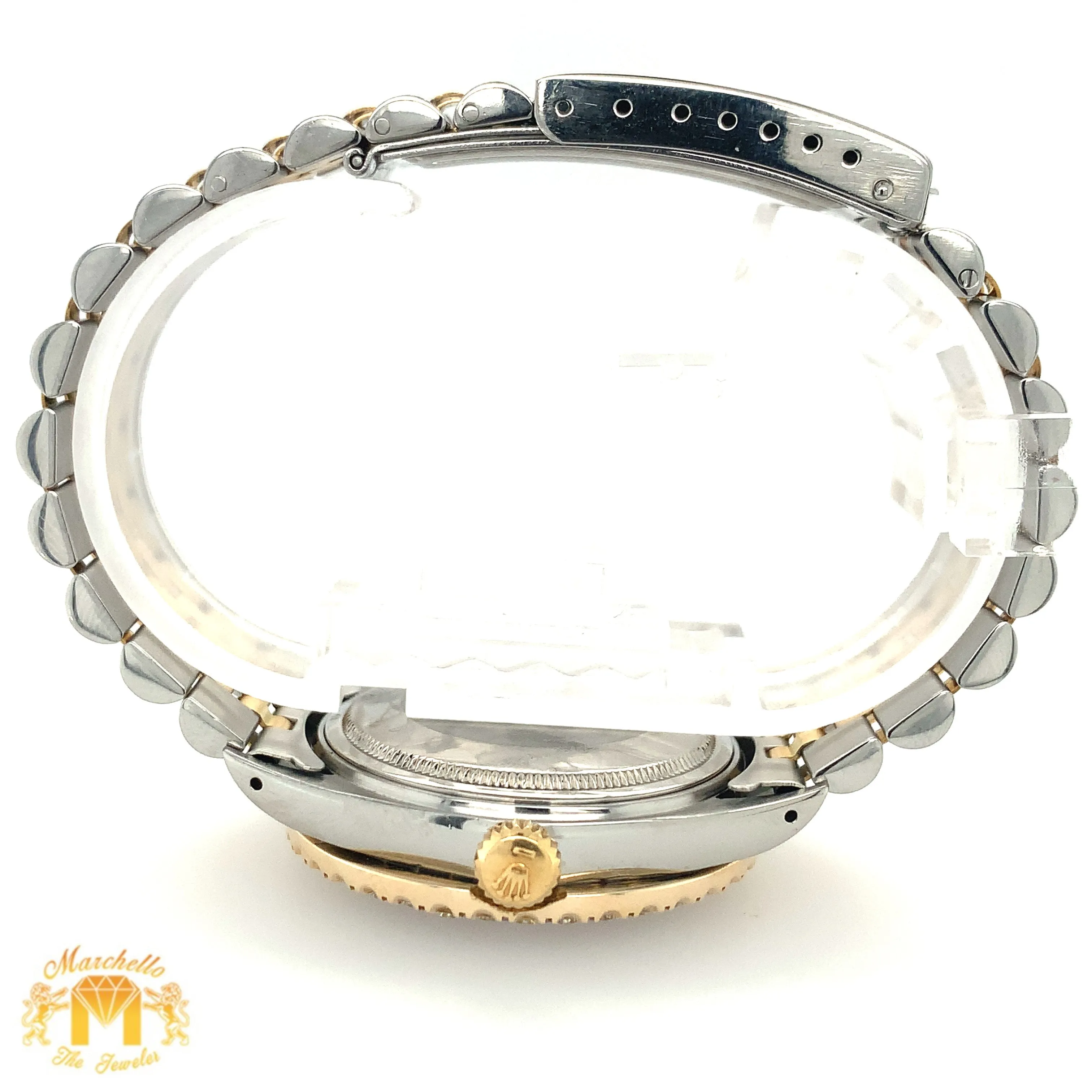 36mm Rolex Datejust Diamond Watch with Two-tone Jubilee Bracelet (quick-set)