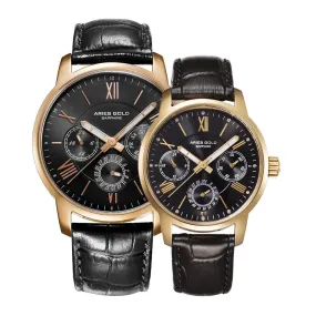 ARIES GOLD URBAN ETERNAL G 103 & B 103 G-BK COUPLE'S WATCHES