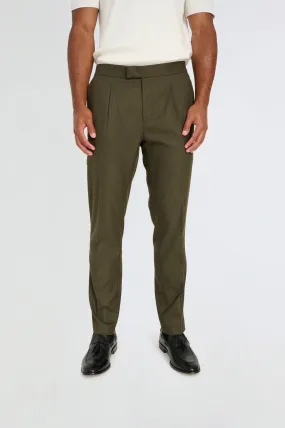 Arthur Flannel Trousers in Khaki