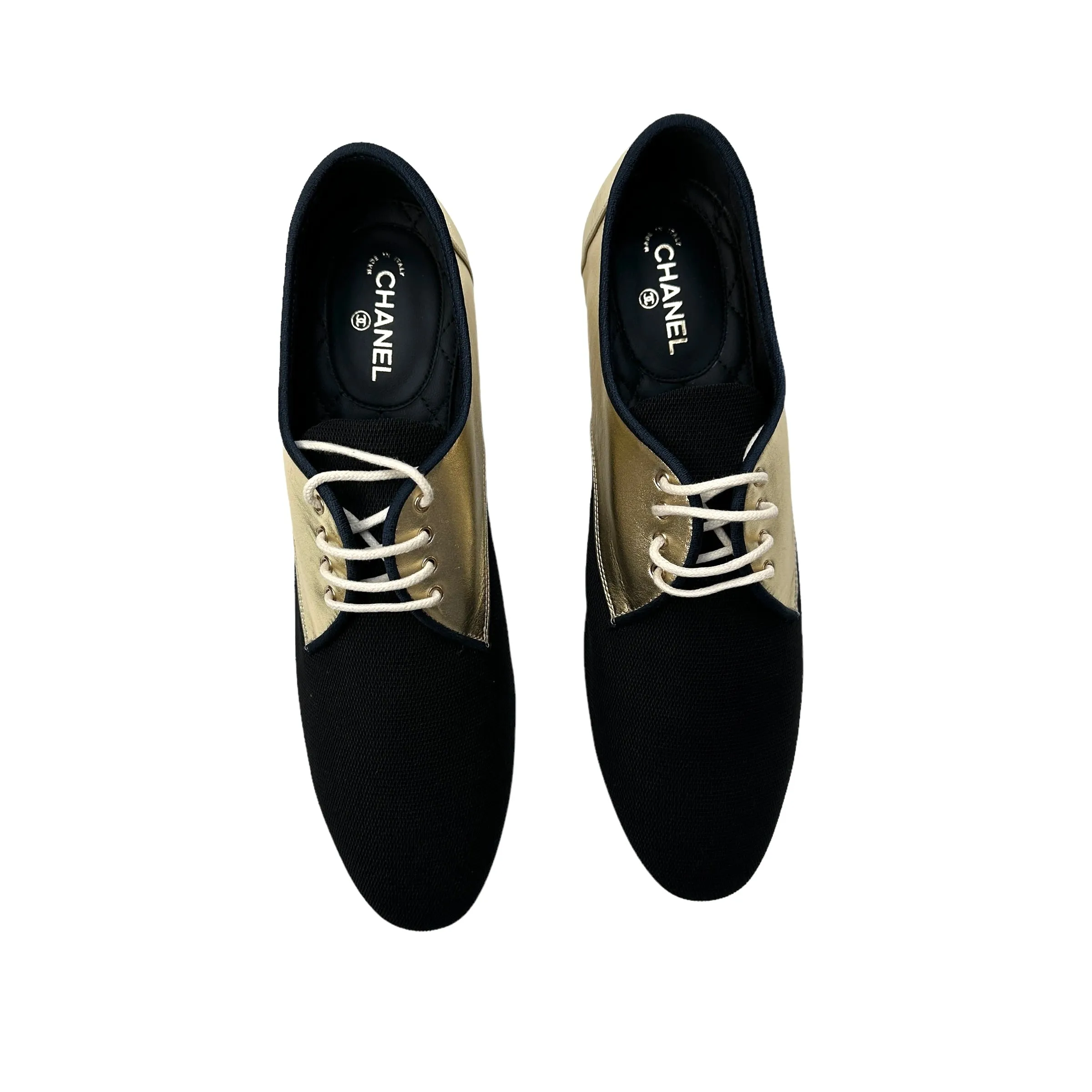 Black & Gold Loafers - 9.5