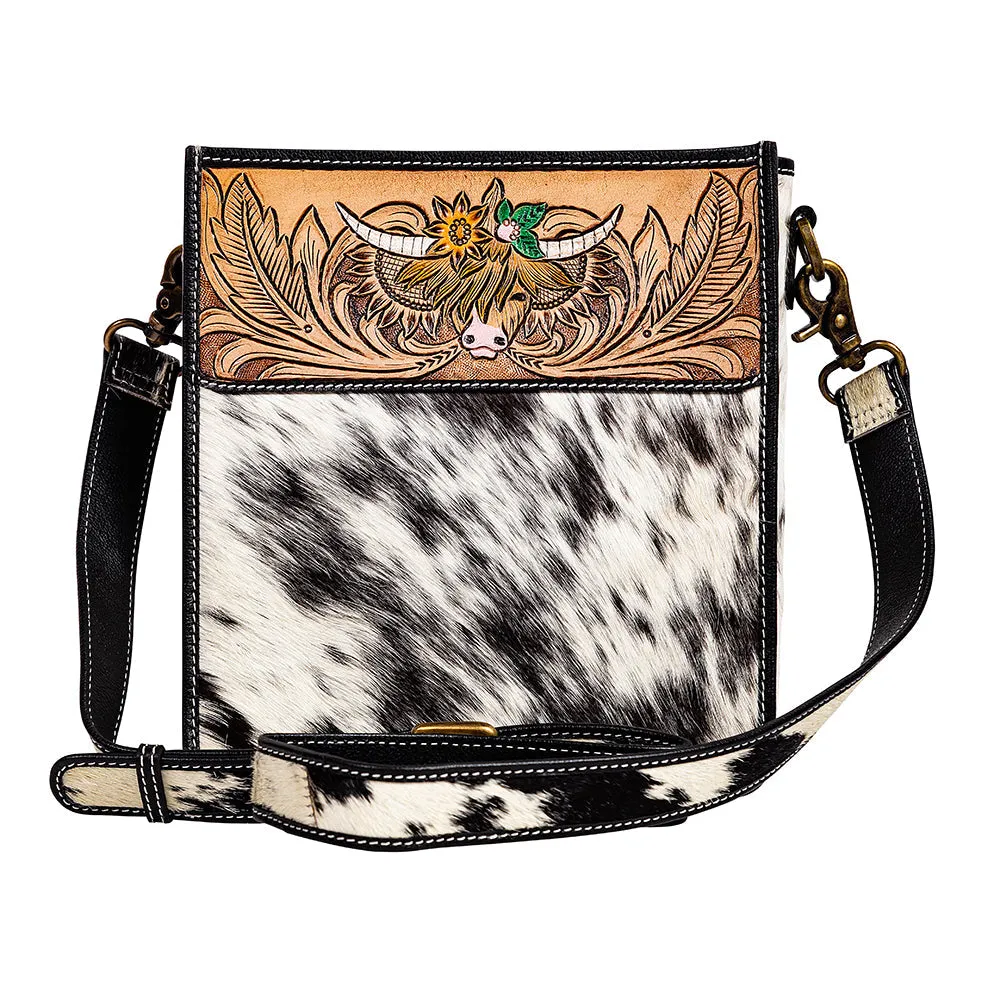 Bloomin' Steer Hand-tooled Bag