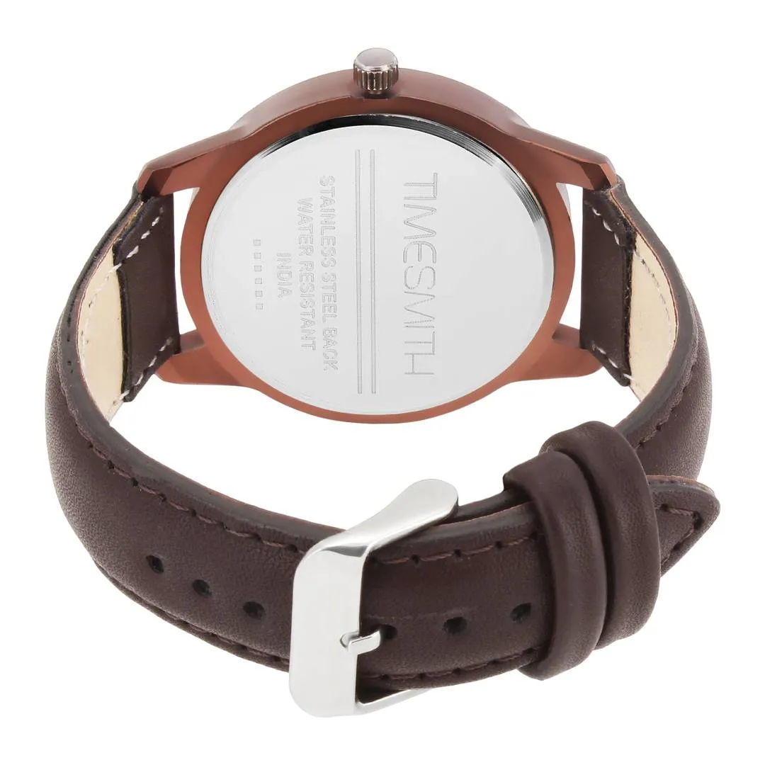 Brown Synthetic Leather Analog Watch for Men