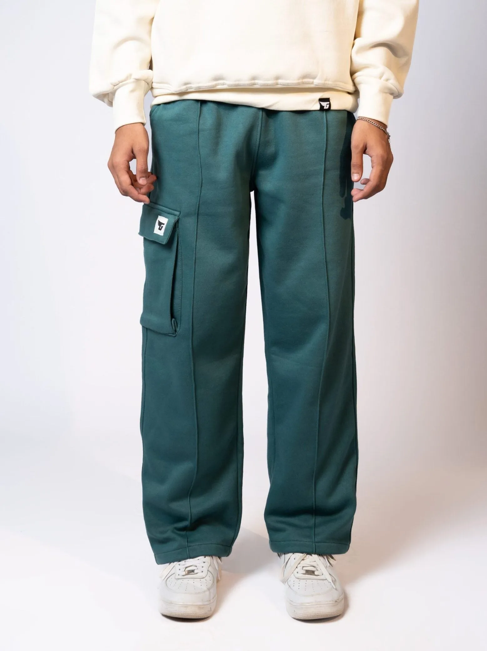 Cargo Pleated Forest Green