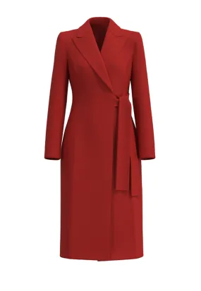 CLASSIC TAILORED COAT IN RED