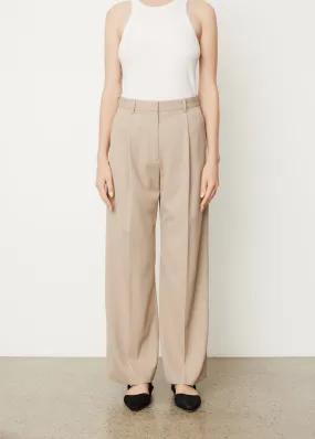 Deep Pleat Straight Trousers