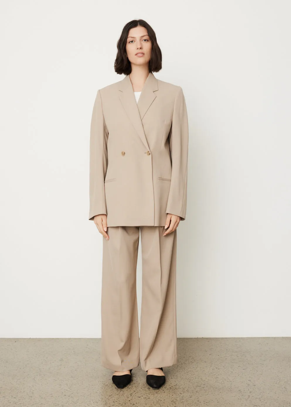 Deep Pleat Straight Trousers