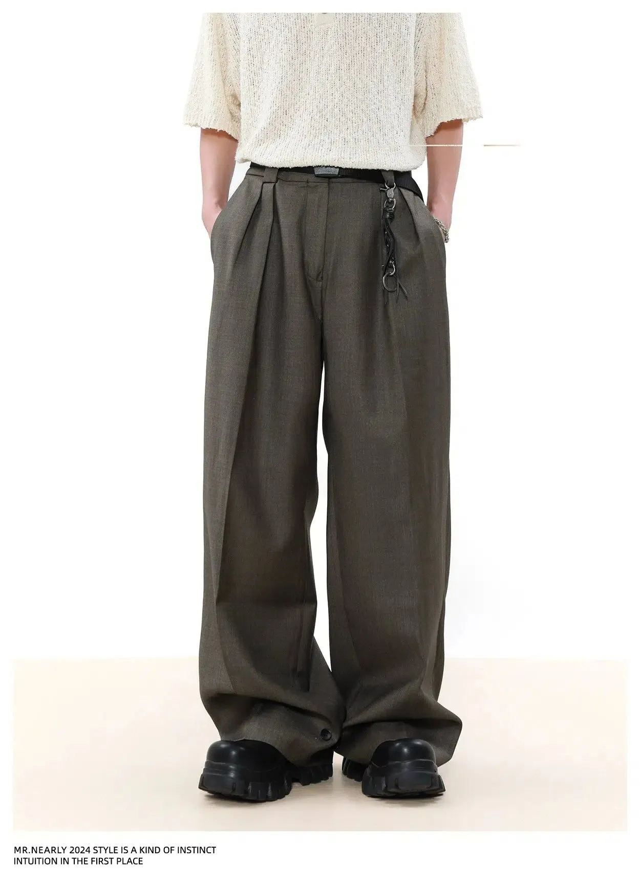 Drape Pleated Trousers