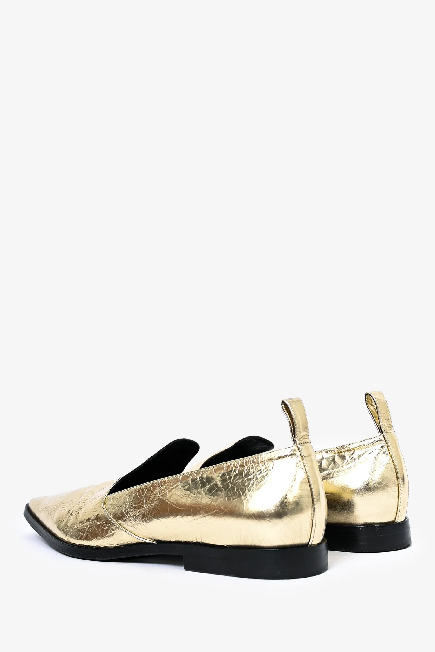 Dries Van Noten Gold Metalic Loafers Size 39