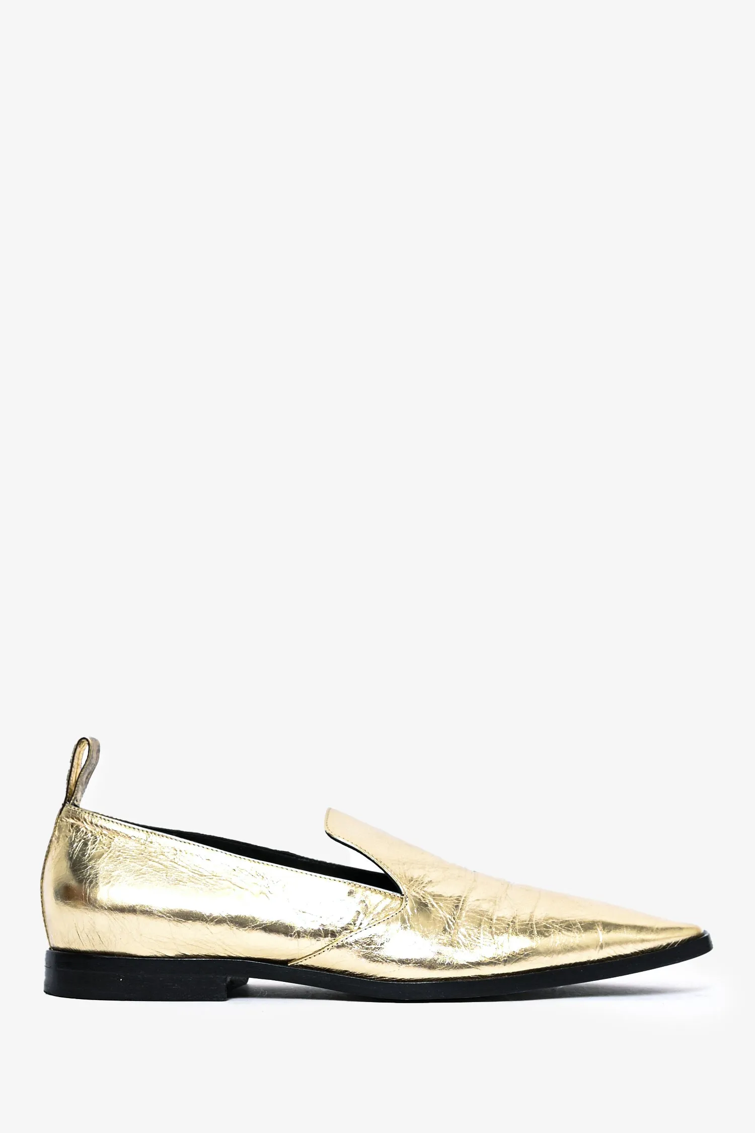 Dries Van Noten Gold Metalic Loafers Size 39