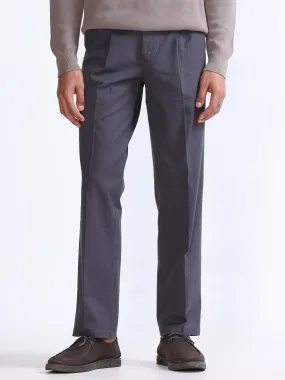 Duca Double Pleated Dark Grey Relaxed Pant