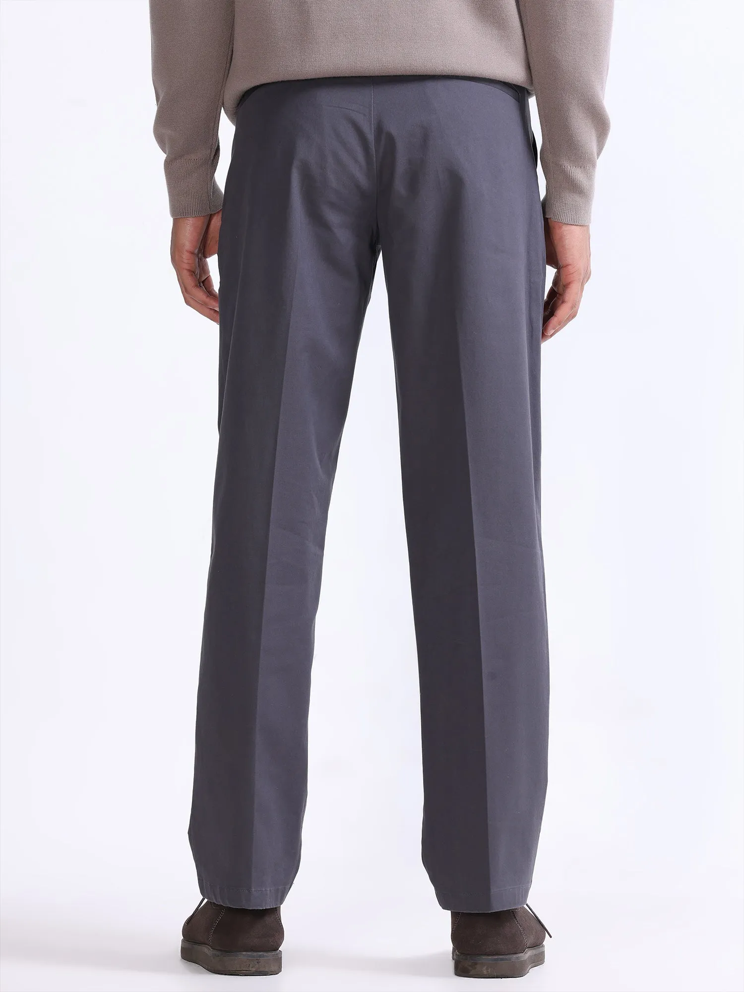 Duca Double Pleated Dark Grey Relaxed Pant