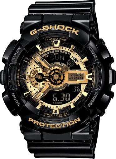 G-SHOCK Black GA110GB-1A Gold Dial