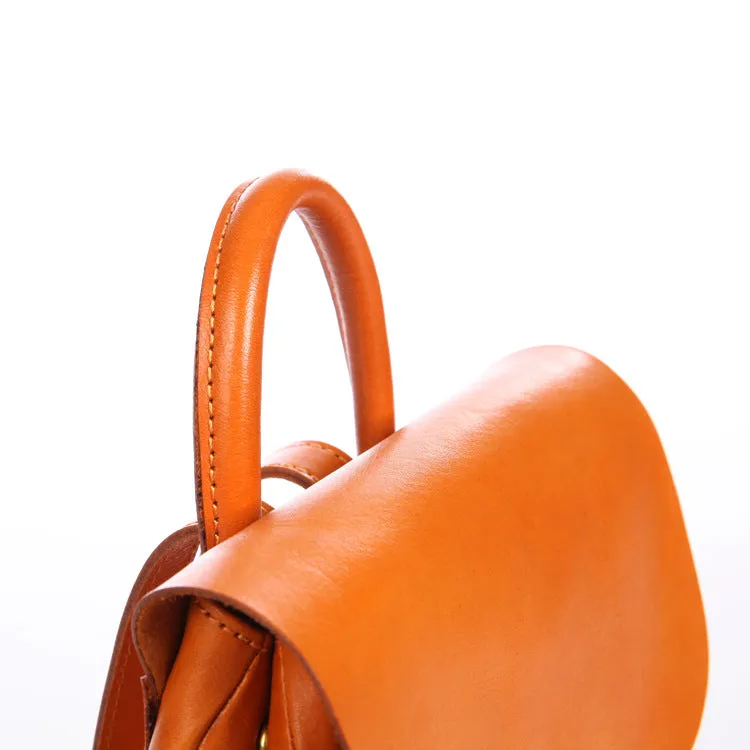 Handmade Vege Tanned Leather Traveling Backpack 6208