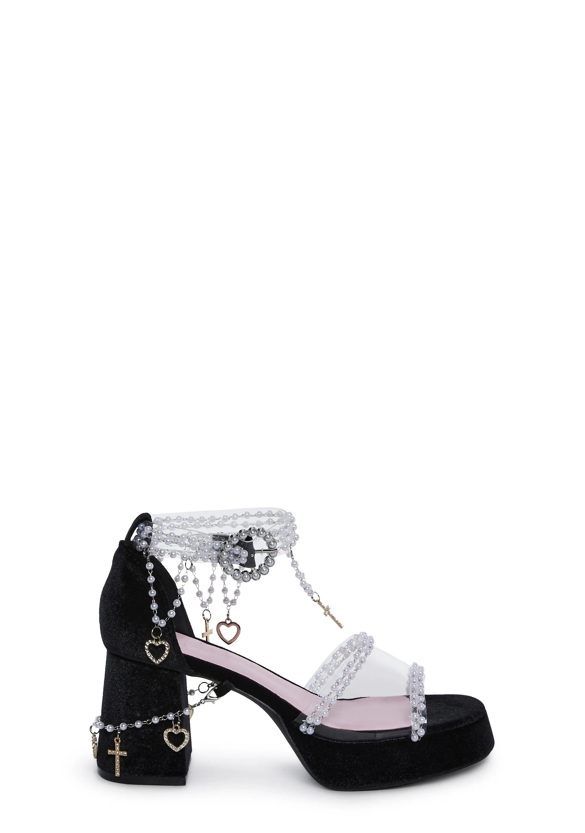 Holy Revelation Platform Sandals - Black