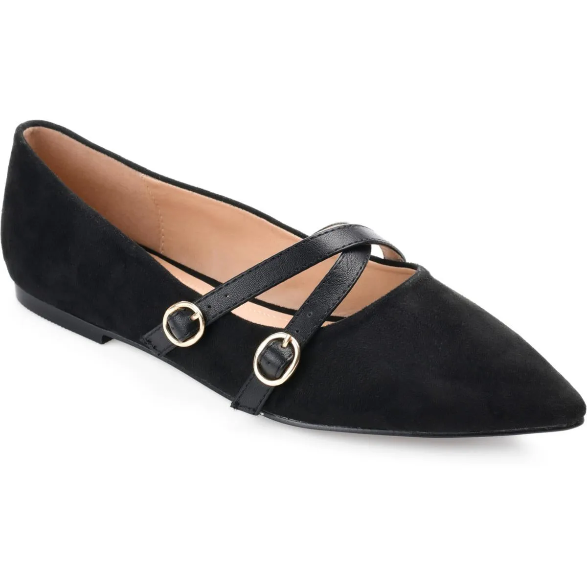 Journee Collection Womens Patricia Faux Suede Pointed Toe Loafers