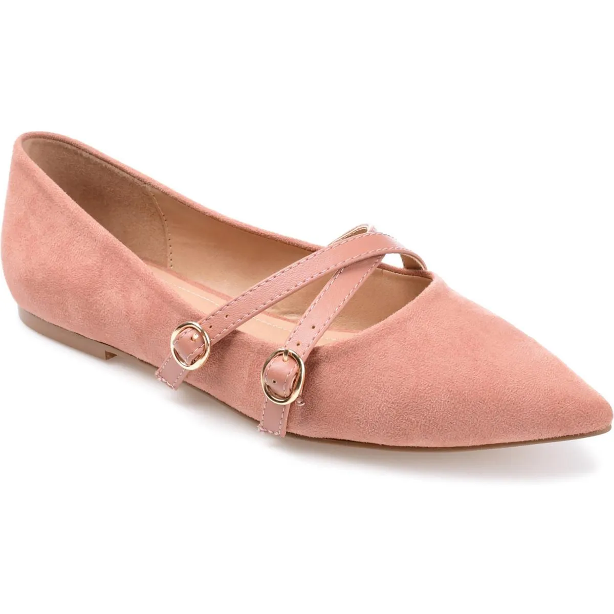 Journee Collection Womens Patricia Faux Suede Pointed Toe Loafers