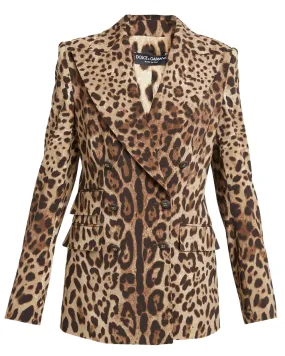 Leopard Double Breasted Blazer