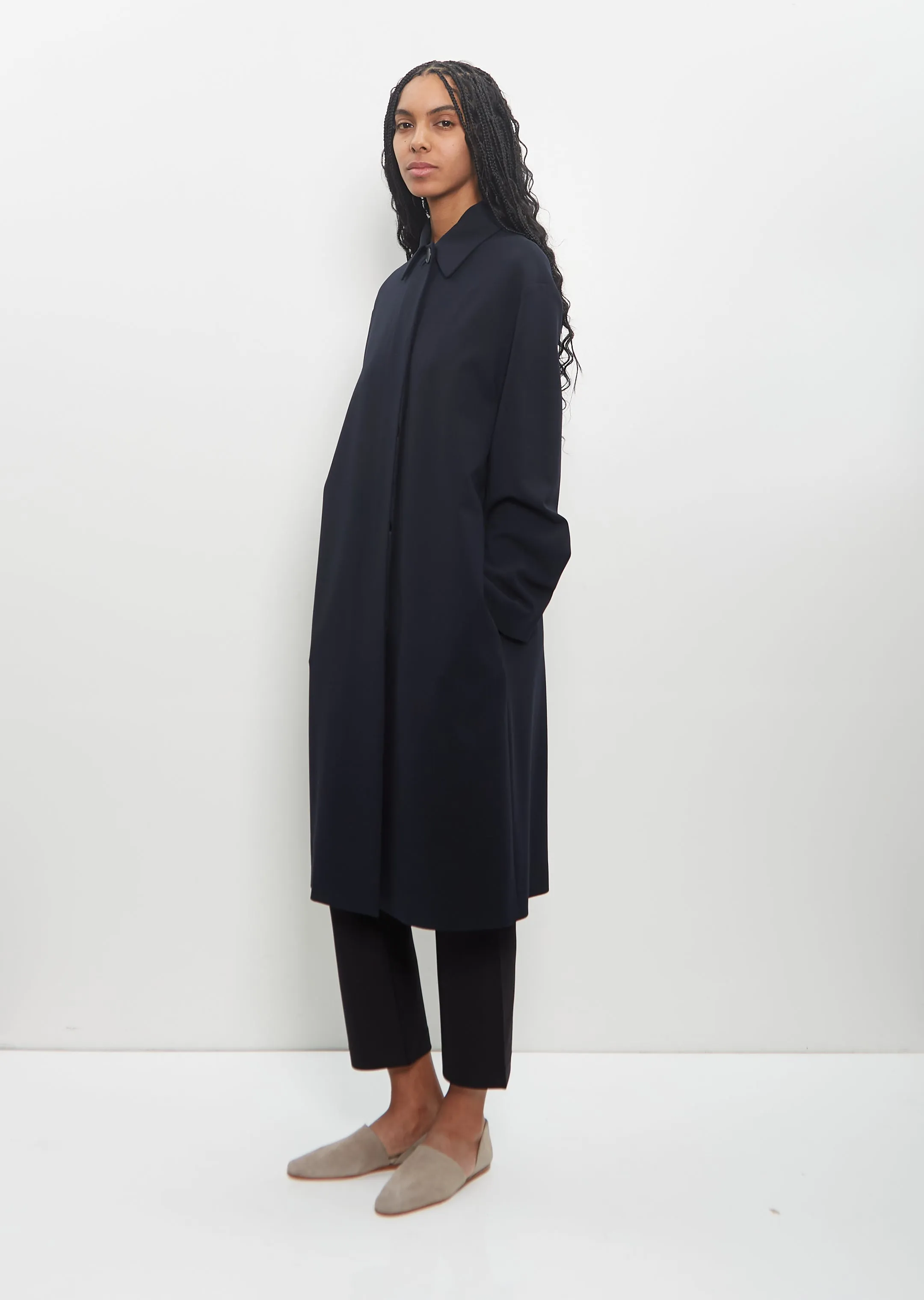 Light Wool Shatter Overcoat