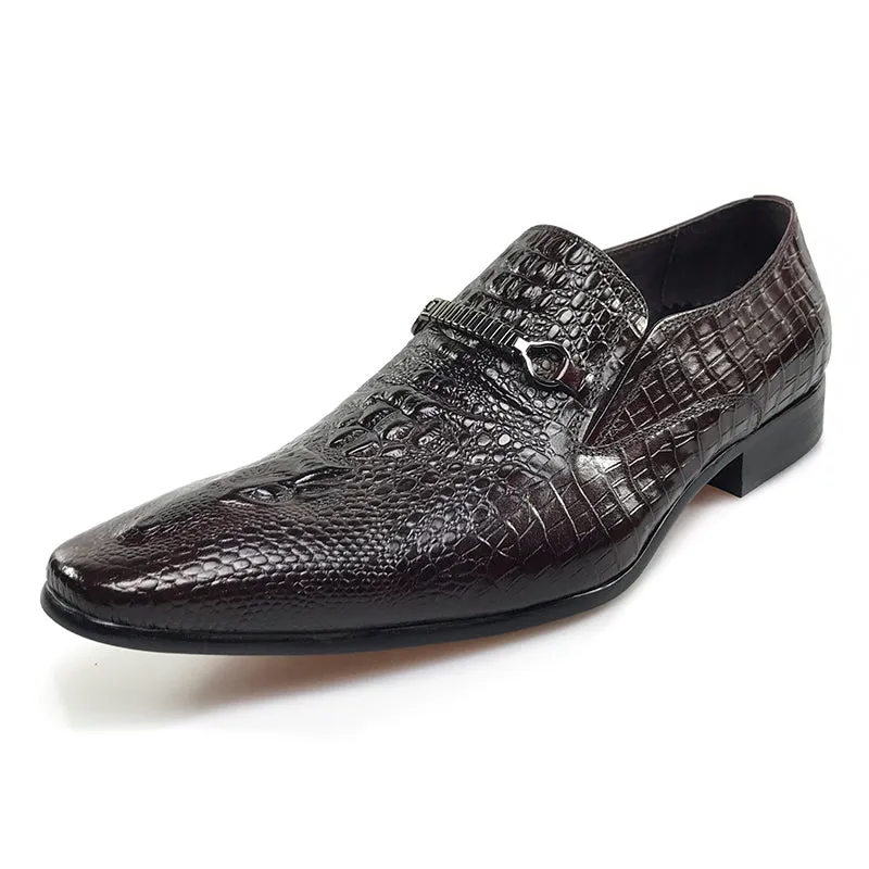 Luxury Business Style Croco Pattern Men Loafers Shoes