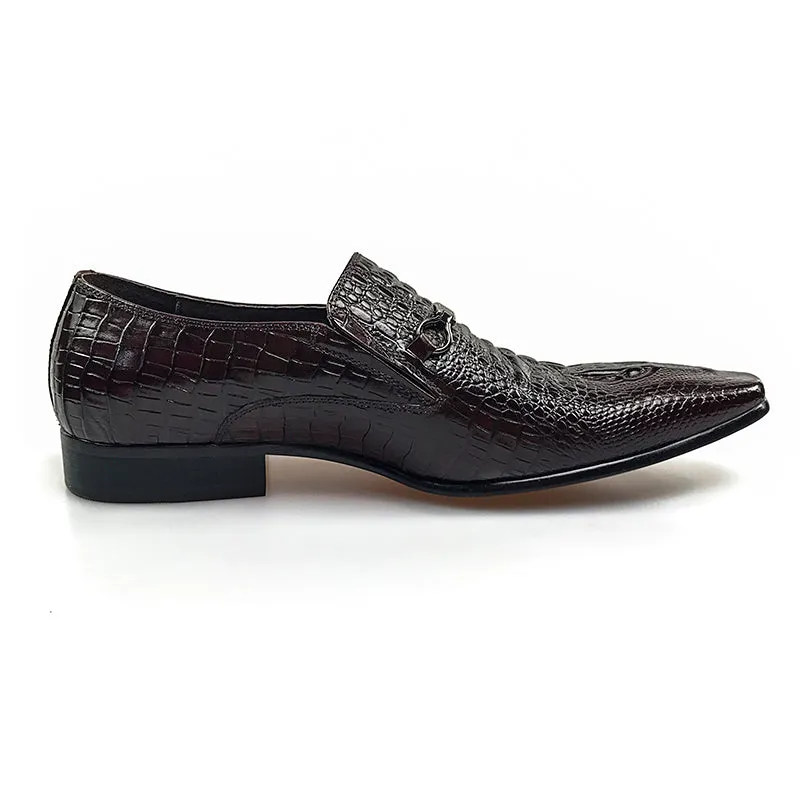 Luxury Business Style Croco Pattern Men Loafers Shoes