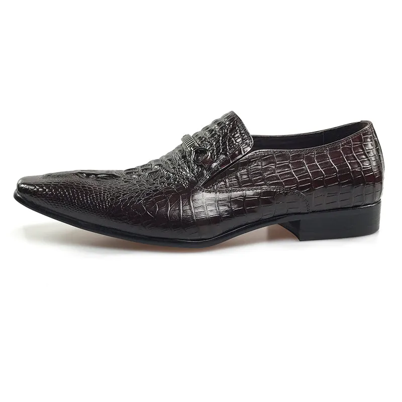 Luxury Business Style Croco Pattern Men Loafers Shoes