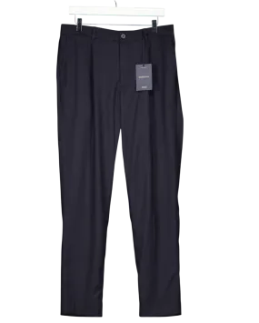 MANGO Blue Pleated Slim Fit Trousers W34