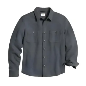 Marine Layer Pacifica Stretch Twill Shirt in Dark Heather Grey