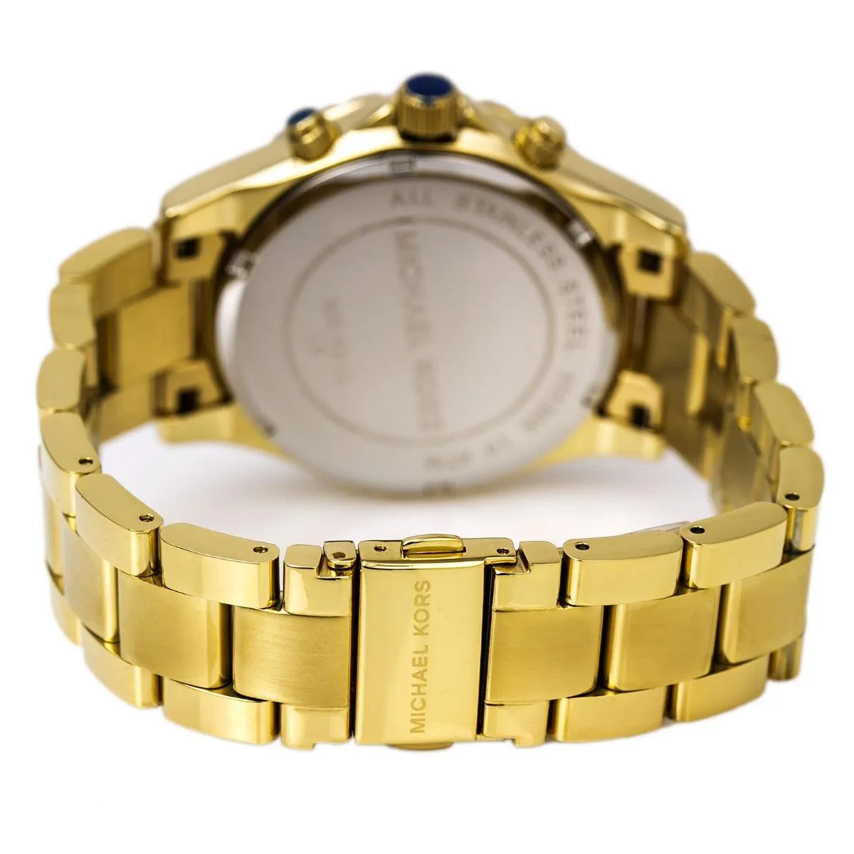 Michael Kors MK5810 Women's Crystal Gold Dial Gold Plated Steel Bracelet Glitz Chronograph Watch