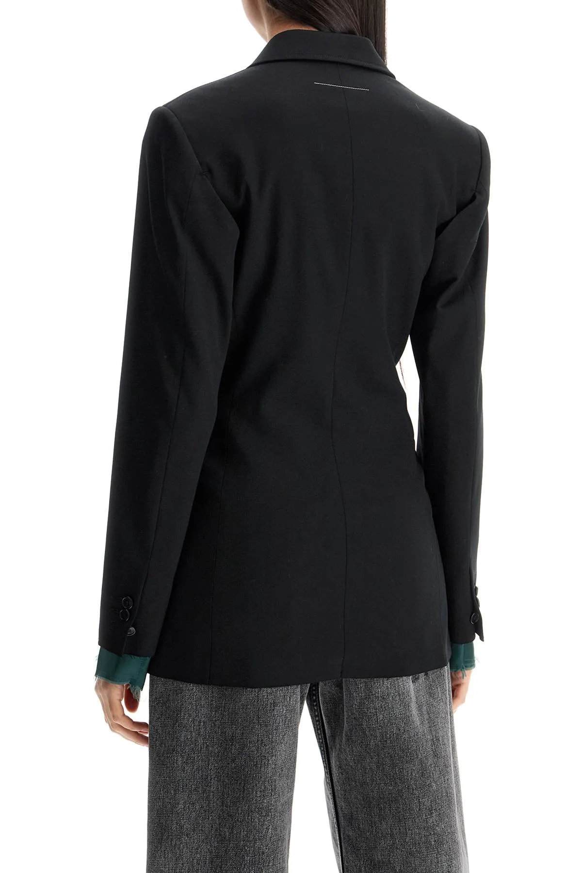 Mm6 Maison Margiela Layered Twill Blazer