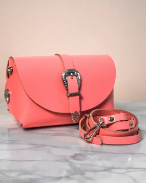 'My Passport' Buckled Barrel Bag | Coral