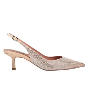 Paula Champagne | Embellished Slingback Pump