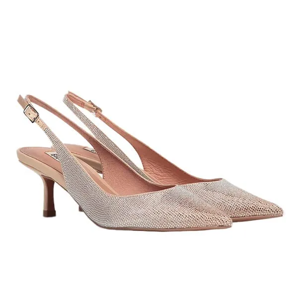 Paula Champagne | Embellished Slingback Pump