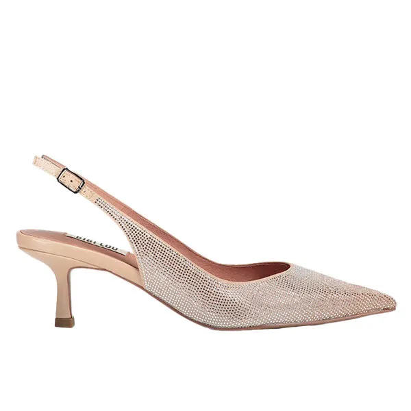 Paula Champagne | Embellished Slingback Pump