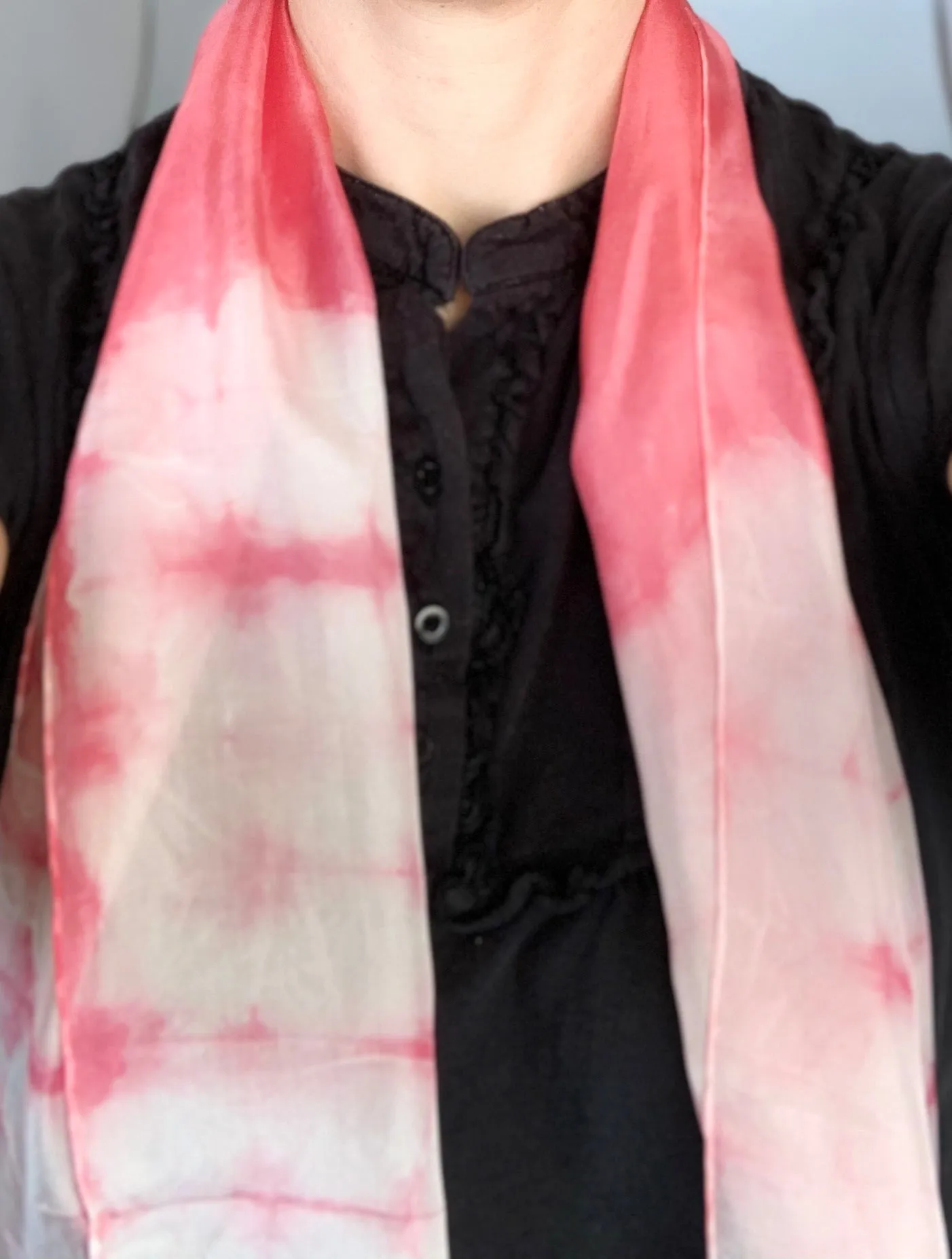 Pink silk scarf