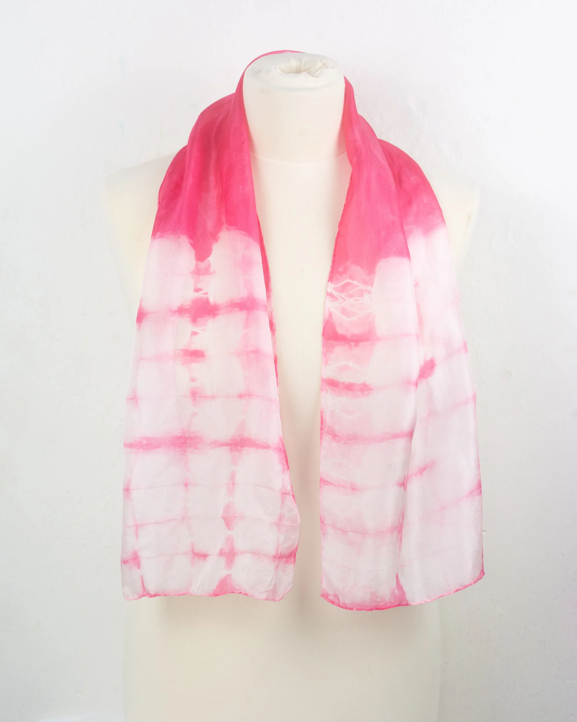 Pink silk scarf