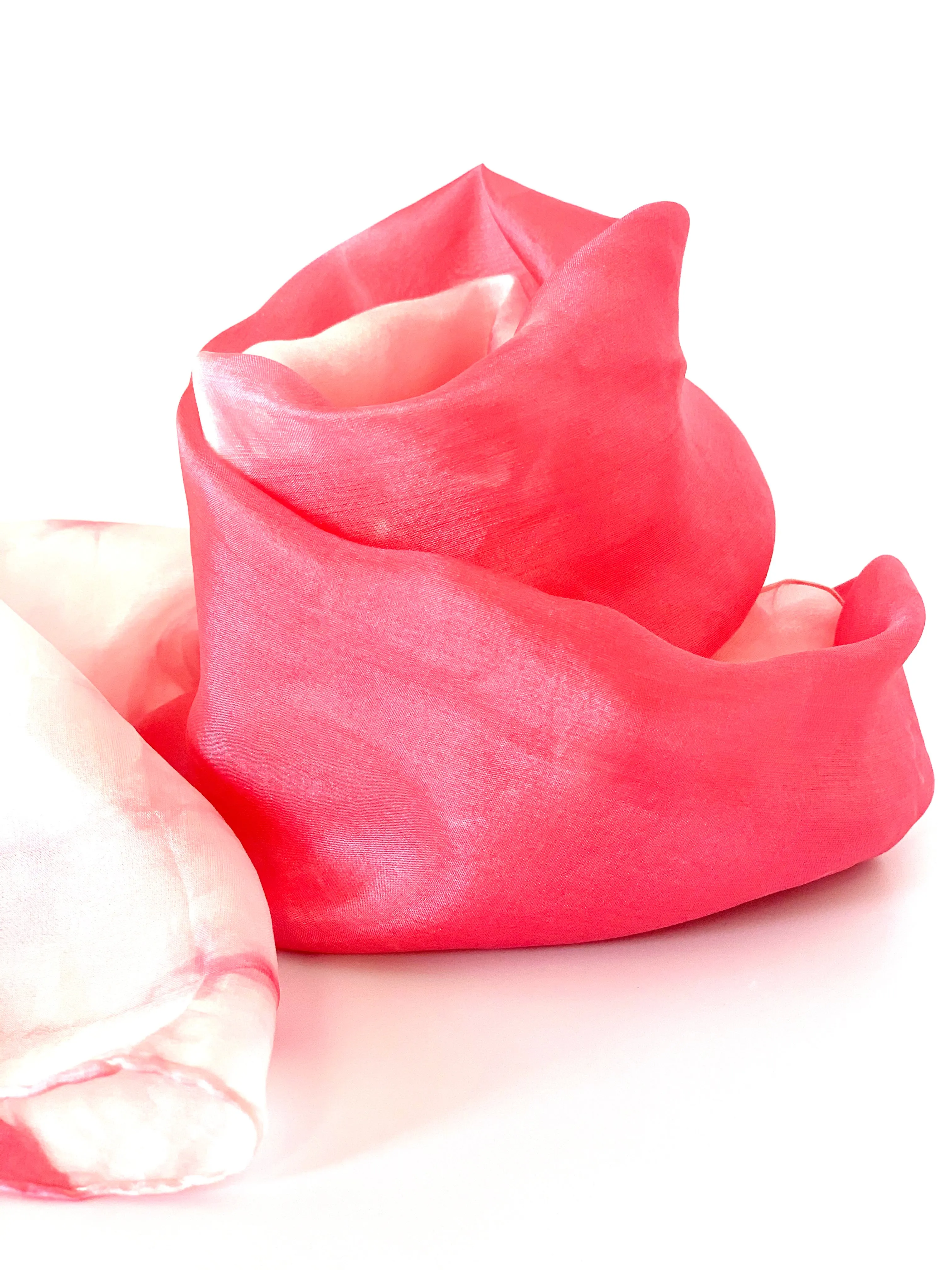 Pink silk scarf