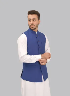 Plain Royal Blue Waist Coat