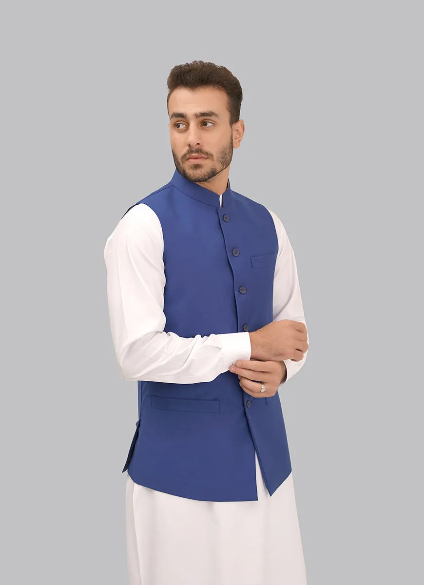 Plain Royal Blue Waist Coat