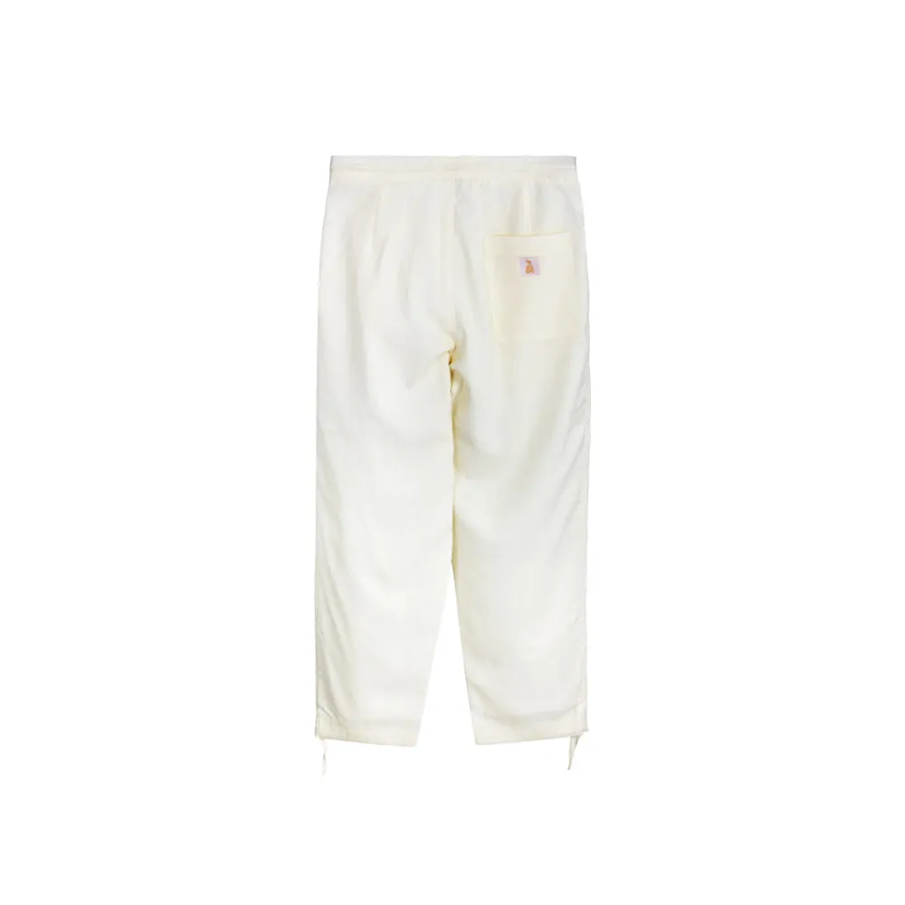 Pleated Baggy Linen Trousers (Pearl)