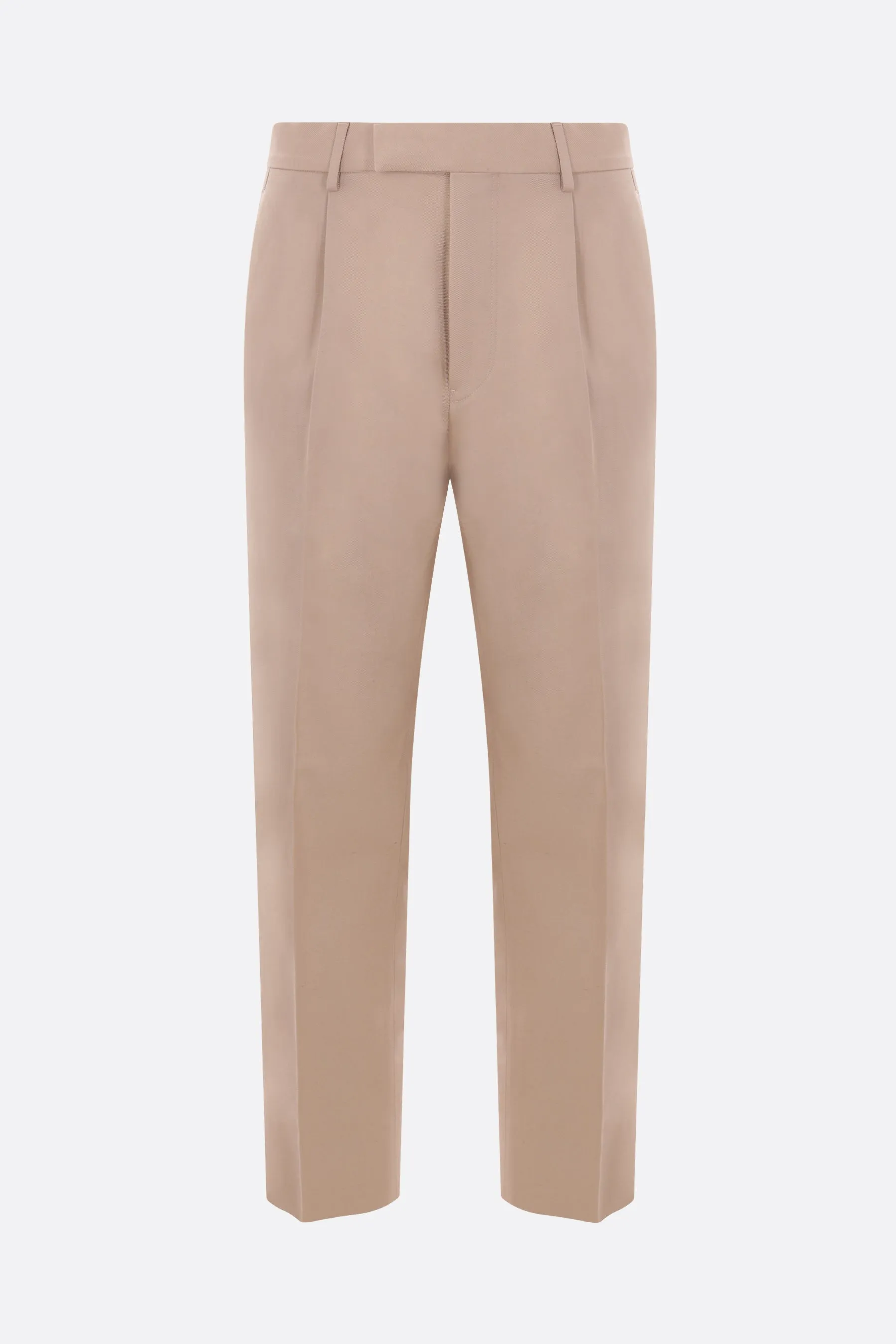 Pleated Gabardine Trousers