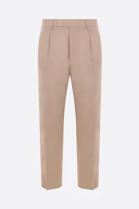 Pleated Gabardine Trousers