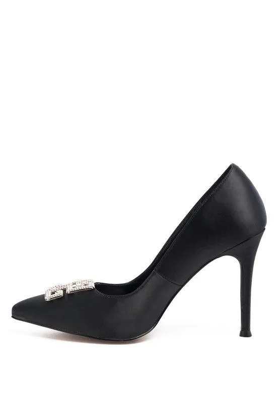 Prisca Stiletto Crystal Brooch Pumps