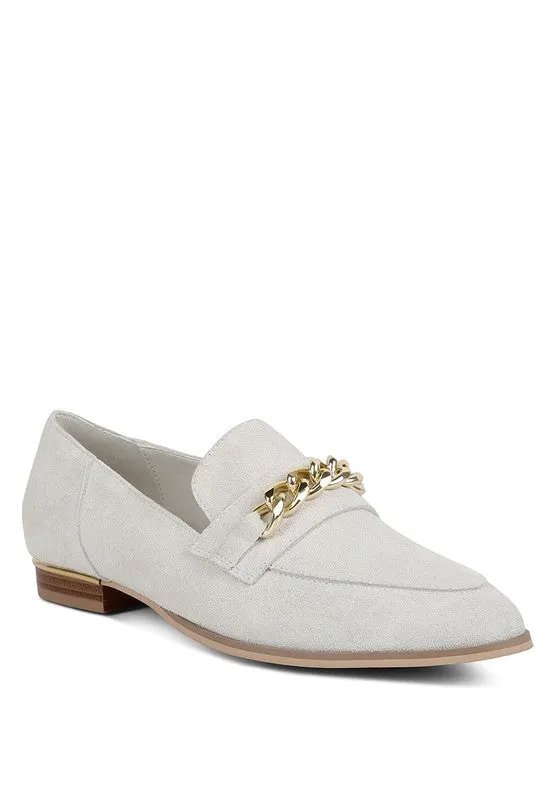 RAG & Co. Timeless Chain Embellished Loafers with Padded Insoles