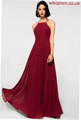 ScoopNeck SquareNeckline Floor-Length Fabric Straps A-Line Length Silhouette Neckline Diana A-Line/Princess Floor Length Bridesmaid Dresses