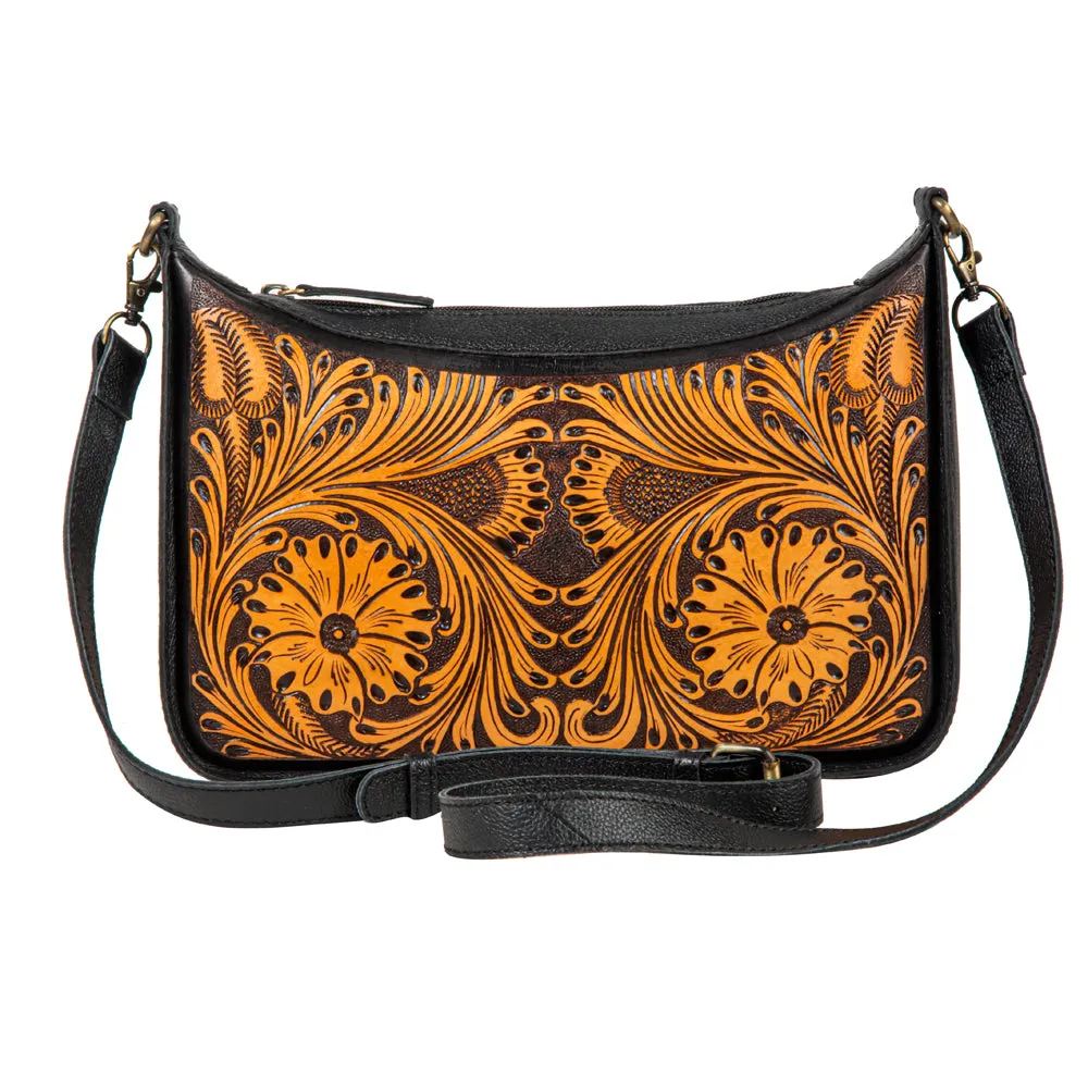 Sunflower Gorge Hand-Tooled Bag