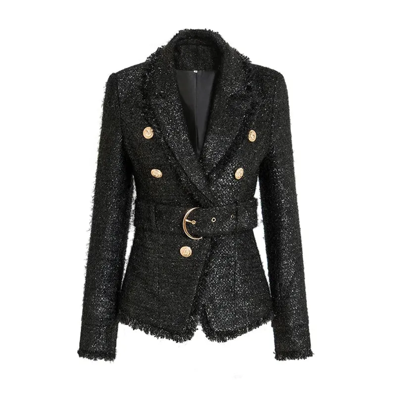 Tweed Tassel Personality Blazer