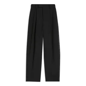 Women Wmt-Indiyat-Pleated Front Barrel Leg Trouser - Black