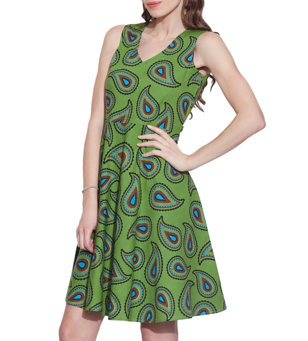 Womens Accessories Cotton Printed Dress,Machine Washable,W-CPD36-1623, Size-36 Inch